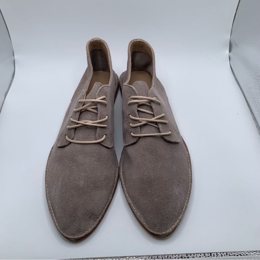 NWB KAANAS Women's Fiano Lace-Up Oxford Flat Shoe size 11 suede taupe - Picture 3 of 10